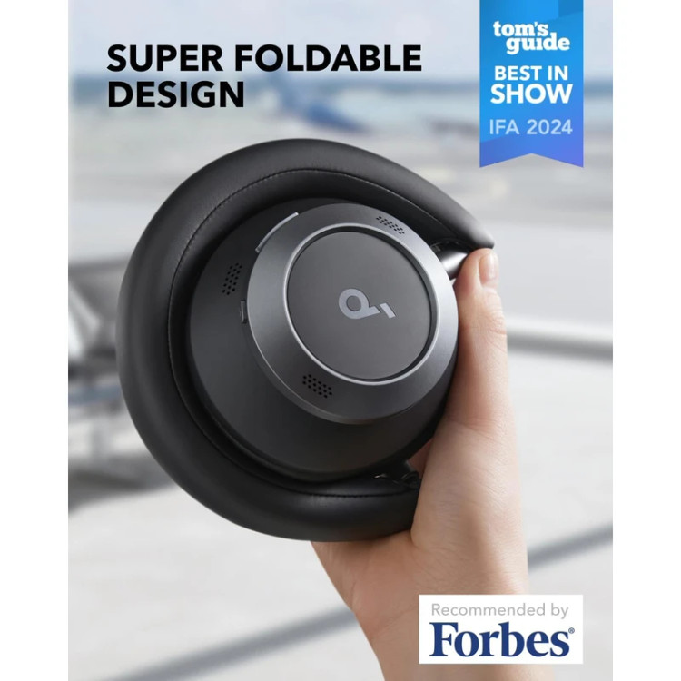 هدفون Soundcore Space One Pro در حالت تاشو و جمعشده برای حمل آسان