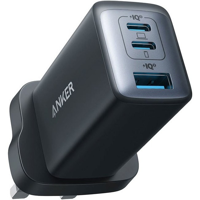 شارژر دیواری انکر 65 وات مدل A2667K14 Nano II با سه پورت USB-C و USB-A