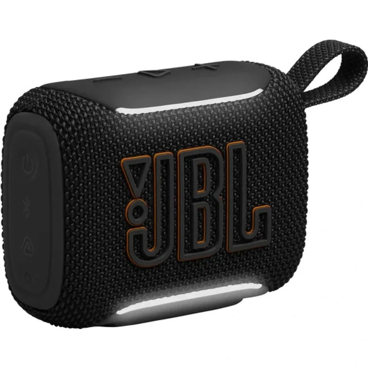 اسپیکر بلوتوثی قابل حمل جیبیال مدل Go 5، نمای روبرو با شبکه فلزی و لوگو JBL