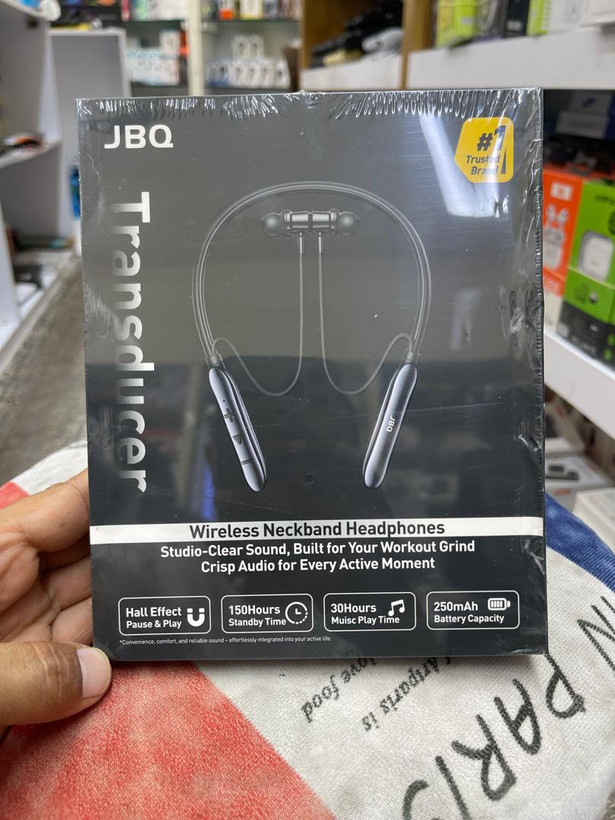 هندزفری بلوتوثی گردنی جی بی کیو JBQ Transducer مدل B849582 جعبه اورجینال
