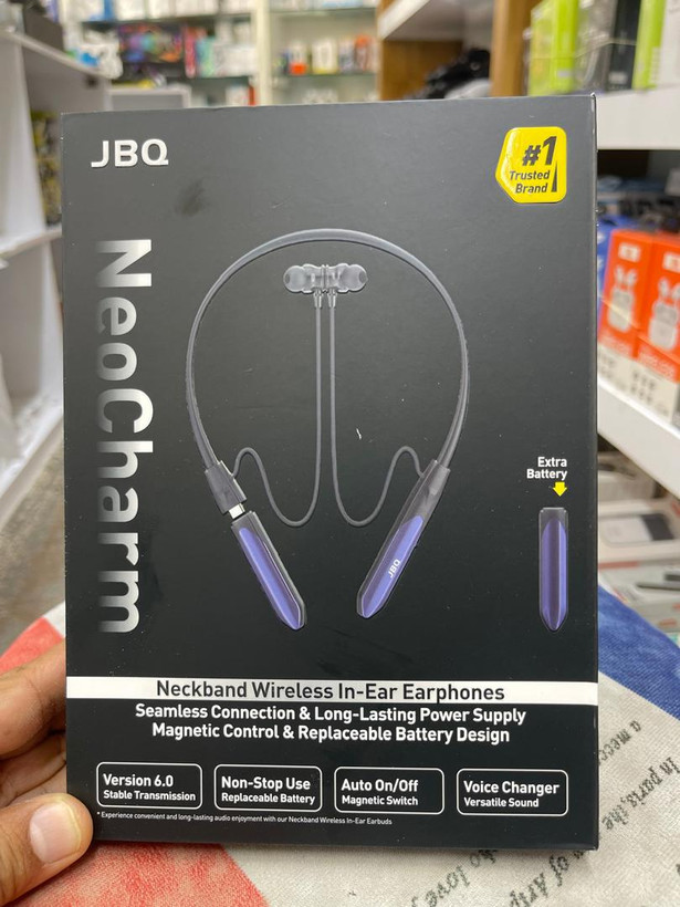 هندزفری بلوتوثی گردنی JBQ NeoCharm مدل B444764 داخل جعبه اورجینال