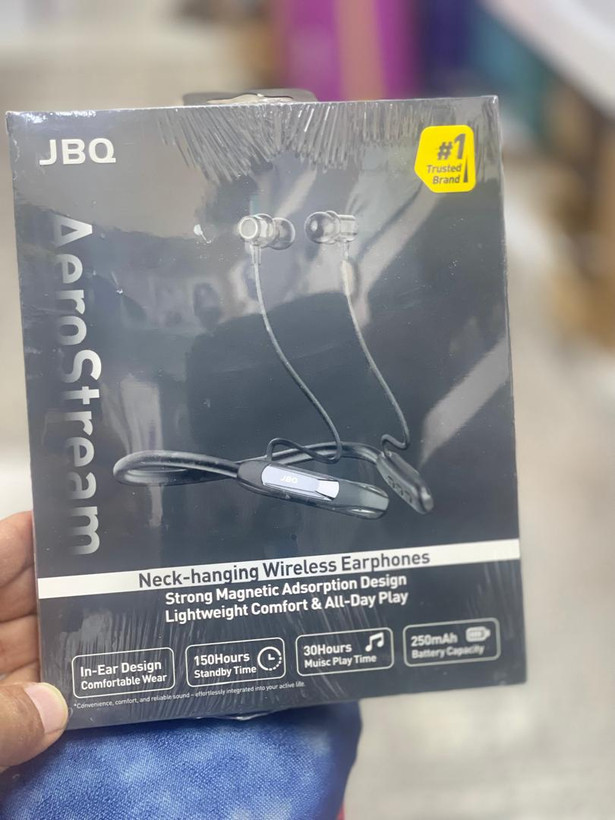 هندزفری بلوتوثی جی بی کیو JBQ AeroStream مدل B756002 داخل جعبه اورجینال