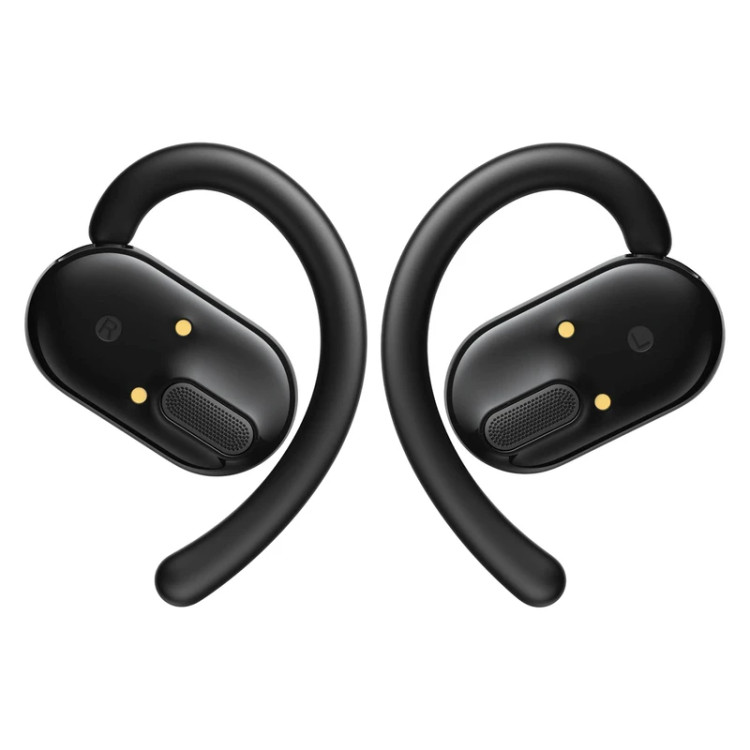 نمای نزدیک هدفون Anker Soundcore V20i با نمایش جزئیات بلندگوها و طراحی گوشیها.