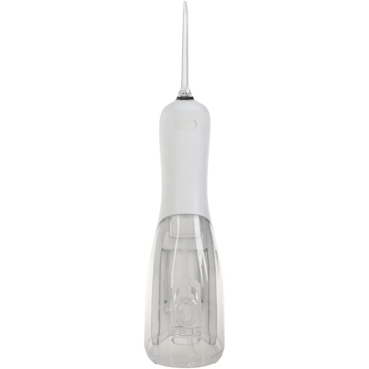 نمای پشتی از واتر جت شستوشوی دهان و دندان جی بی کیو مدل Pure Guard L121451، نمای کامل دستگاه بیسیم با مخزن آب