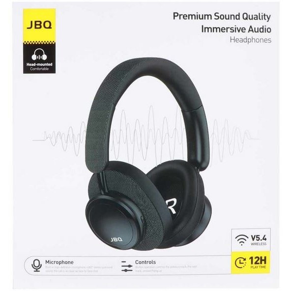 جعبه اورجینال هدفون بیسیم روگوشی جی بی کیو مدل HS-300 با طراحی مدرن Over-Ear و رنگ مشکی