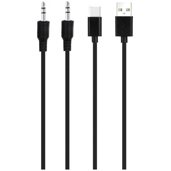 کابل شارژ و رابط جک هدفون بیسیم روگوشی جی بی کیو مدل HS-300 با طراحی مدرن Over-Ear و رنگ مشکی