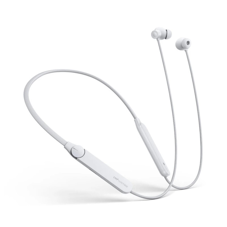alt="هدفون بلوتوثی گردنی CMF Neckband Pro by Nothing مدل B164 رنگ خاکستری روشن با نویز کنسلینگ فعال ۵۰ دسیبل"