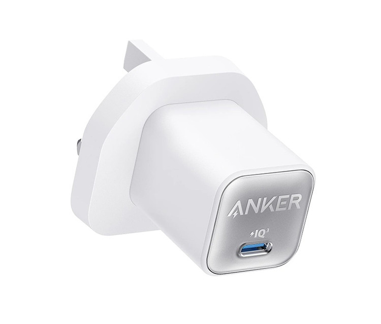 شارژر دیواری سفید انکر 511 Nano 3 مدل A2147K21 توان 30 وات پورت USB-C