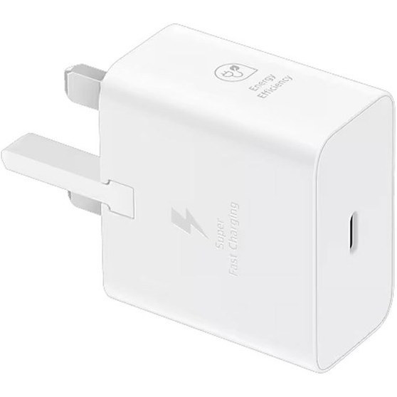 شارژر دیواری سامسونگ مدل EP-T2510 توان 25 وات سه پین، نمای نزدیک از پورت خروجی.