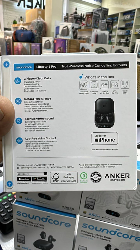 هندزفری بی سیم انکر مدل Soundcore Liberty 5 Pro پک گلوبال