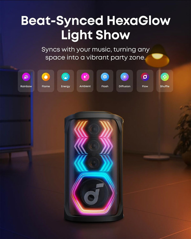اسپیکر Anker Soundcore Rave 3S با نورپردازی LED هماهنگ با موسیقی