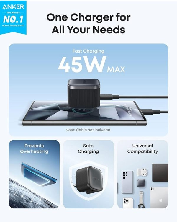 شارژر 45 وات انکر Anker Nano USB-C Charger 45W مدل B2692
