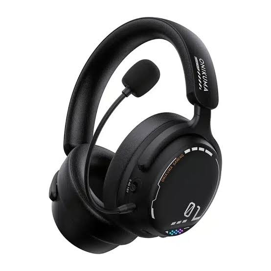 هدفون گیمینگ اونیکوما GT886 مشکی با طراحی اوریر، میکروفون جداشدنی و نور RGB