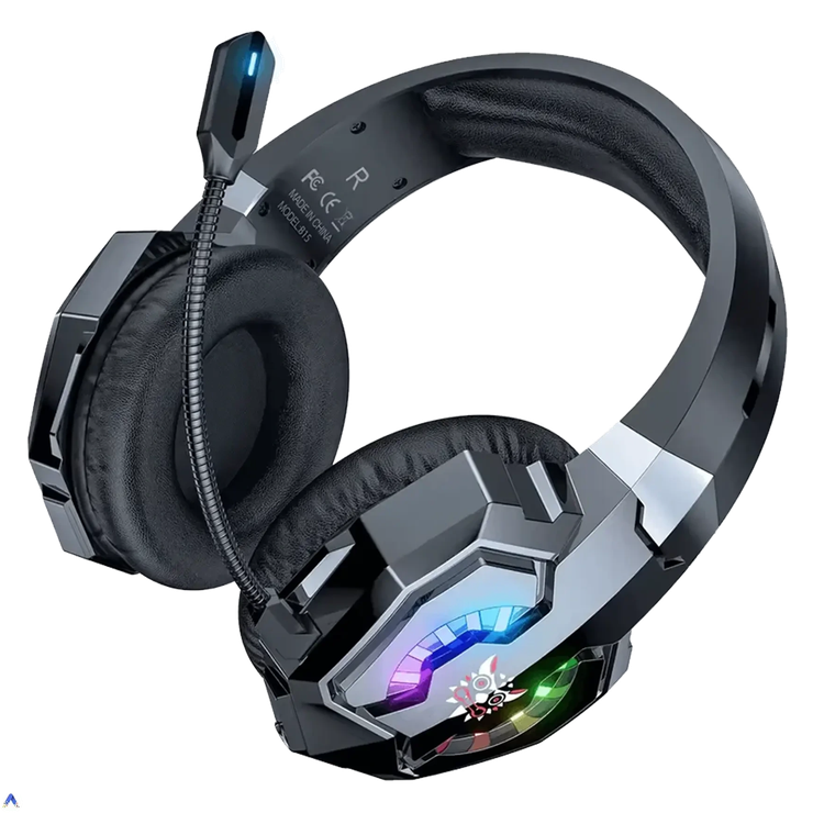 هدست گیمینگ اونیکوما B15 مشکی با نورپردازی RGB، میکروفون جداشونده و طراحی اور-ایر