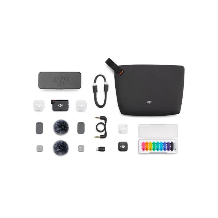 میکروفون DJI Mic Mini 2 دو کاربره با سری رنگی پک کمبو برای موبایل و دوربین