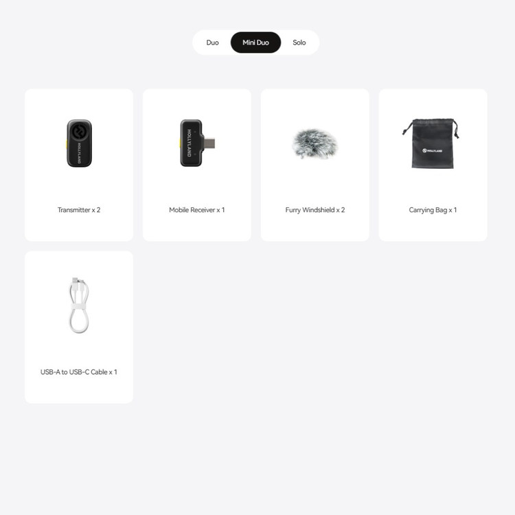 میکروفون بی سیم تایپ سی هالی لند مدل LARK A2 Mini Duo