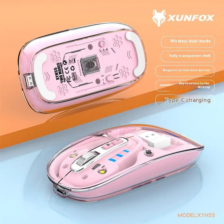 ماوس بیسیم شفاف XUNFOX مدل XYH55