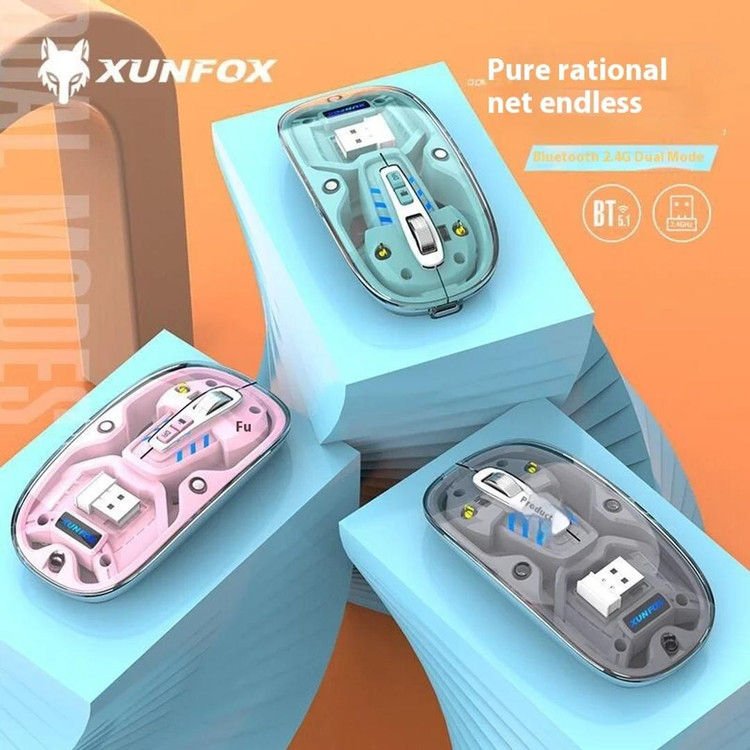 ماوس بیسیم شفاف XUNFOX مدل XYH55